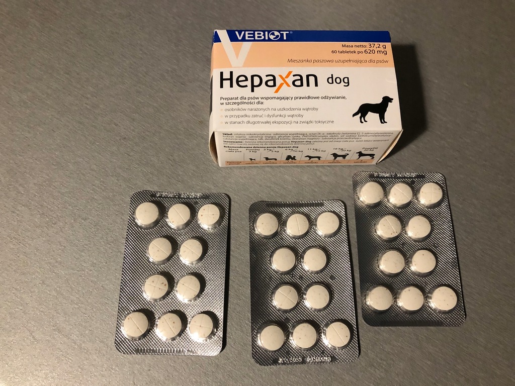 Hepaxan Dog 30 tabletek 620mg