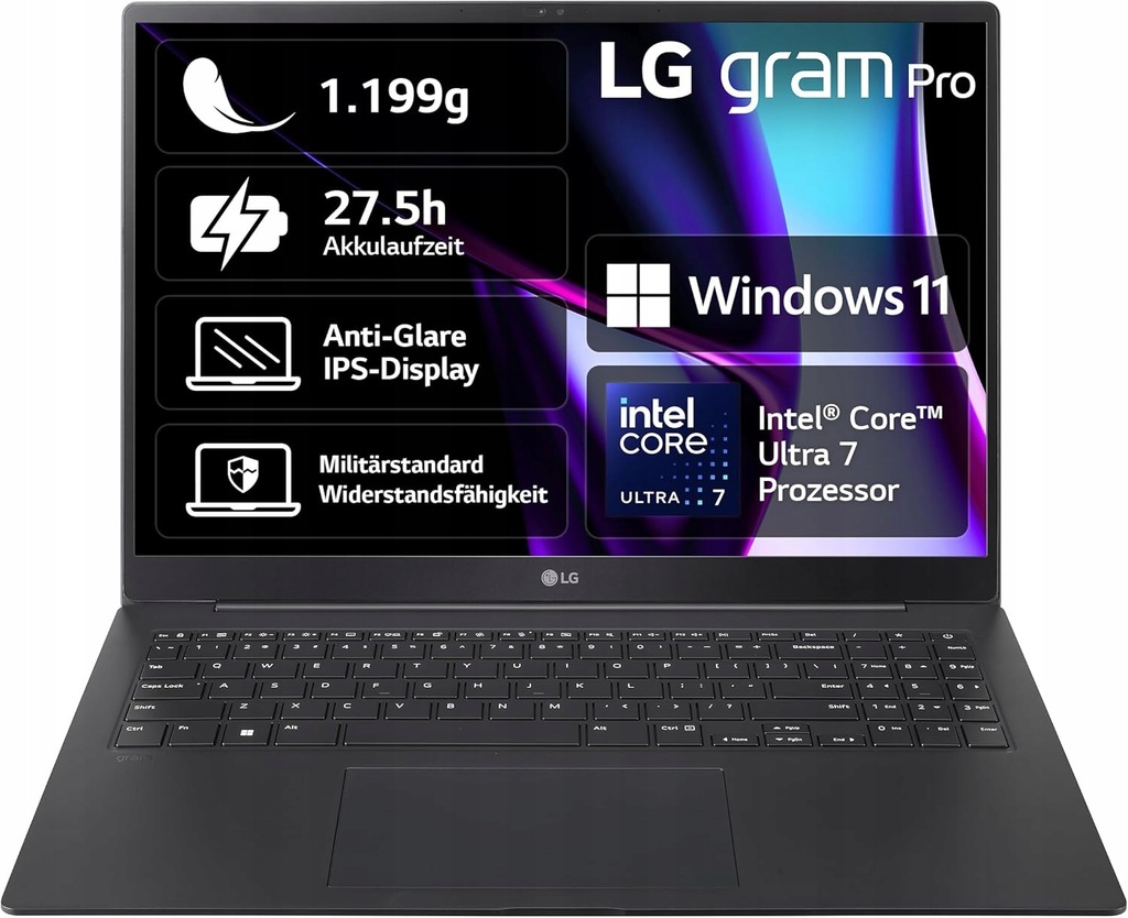 Laptop LG Gram Pro 16 16Z90SP AD7BG RTX 3050 Intel Ultra 7 32 GB 2 TB