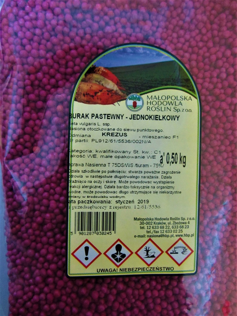 BURAK PASTEWNY JEDNOKIEŁKOWY KREZUS KWALIFIK 0,5KG