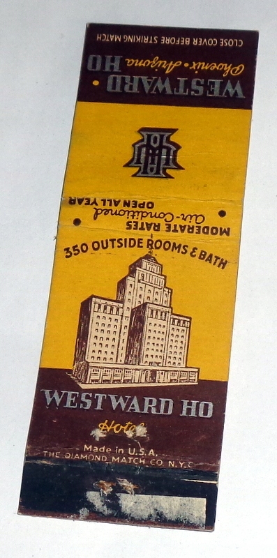 Hotel Westward USA - stara etykieta zapałczana .