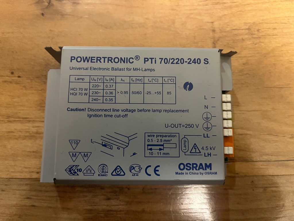 statecznik OSRAM PTi 70/220-240 S 70W SREBRNY