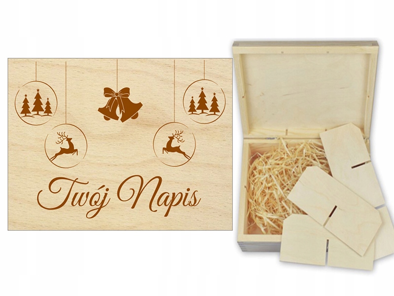 Herbaciarka Grawer Imię prezent święta pudełko LOG