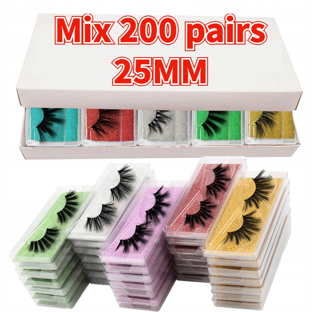 MB 25mm lashes 200/100/50/5Pairs Wholesale 5D 25