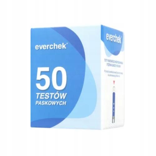 EVERCHEK OPAKOWANIE 50 PASKÓW DO POMIARU GLUKOZY WE KRWI.