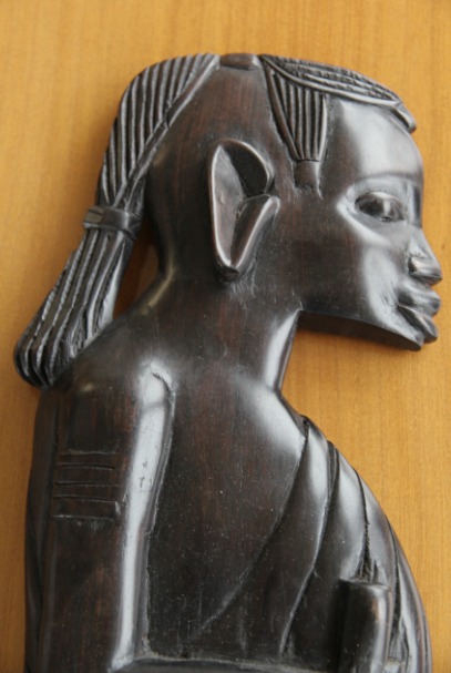Figurka afrykańska człowiek 58cm drewno HEBAN