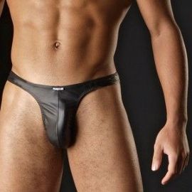 MANSTORE GUYWEAR czarne męskie stringi okazja XXL