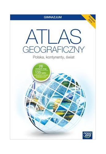 Atlas geogr GIM Polska kontynenty świat Gimnazjum