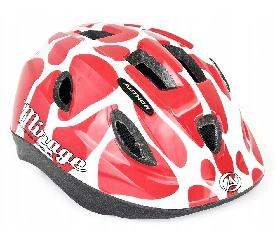 Kask Author Mirage Inmold czerwono/biały 52-56 cm