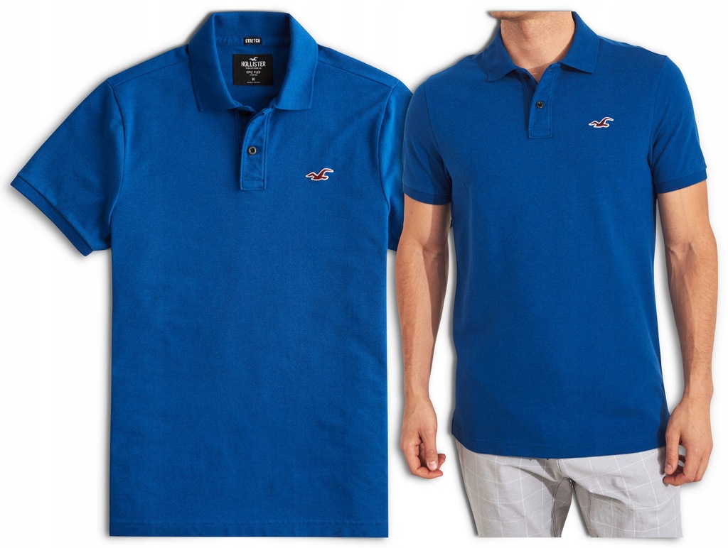 HOLLISTER polo męskie Stretch Slim Fit USA roz. M