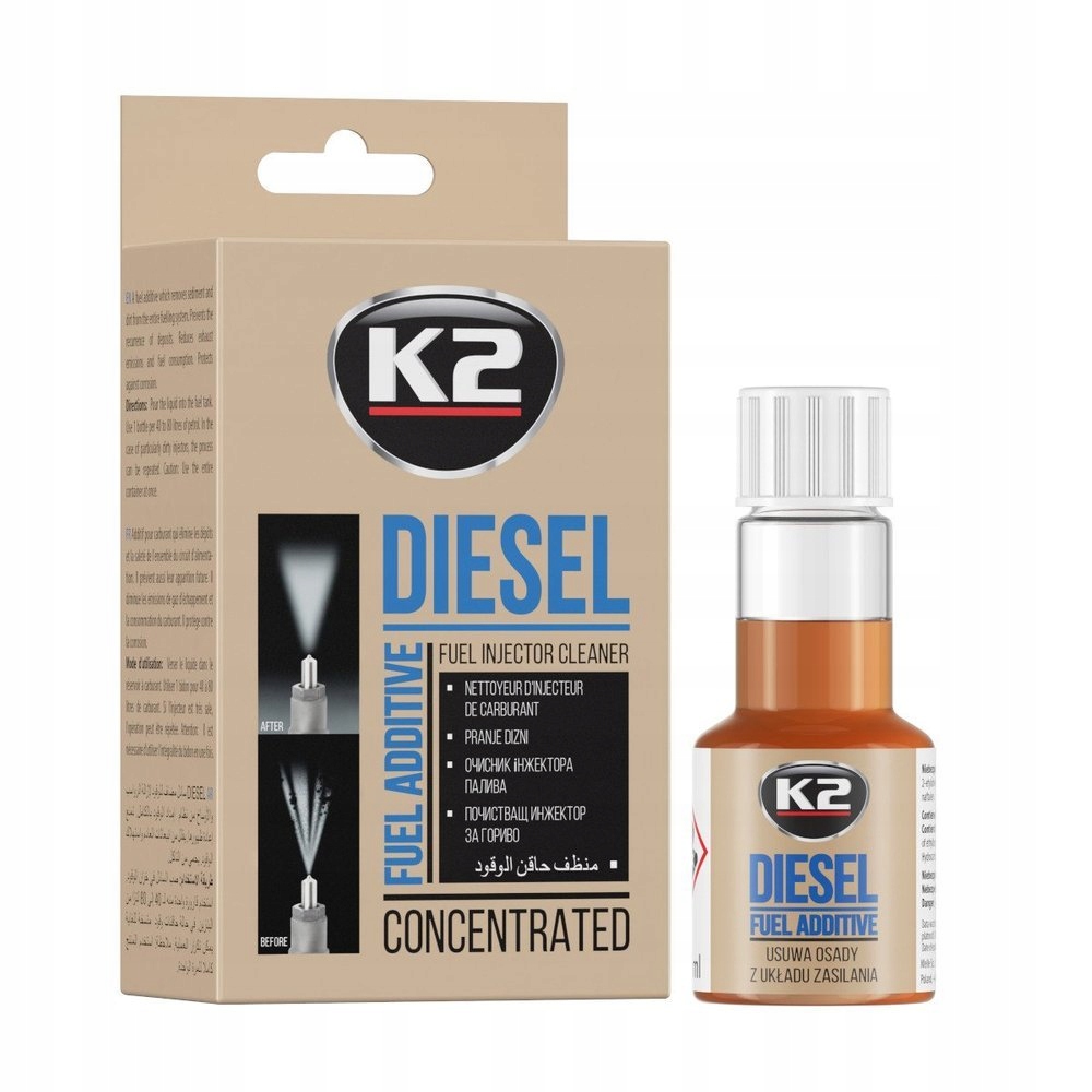 K2 DIESEL DO CZYSZCZENIA WTRYSKIWACZY DIESLA 50ml