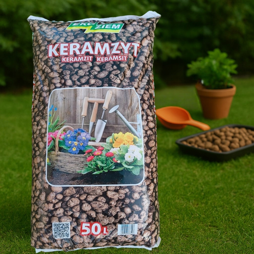 Keramzyt ogrodniczy 50L EKO-ZIEM - drenaż uprawa ściółkowanie podłoże