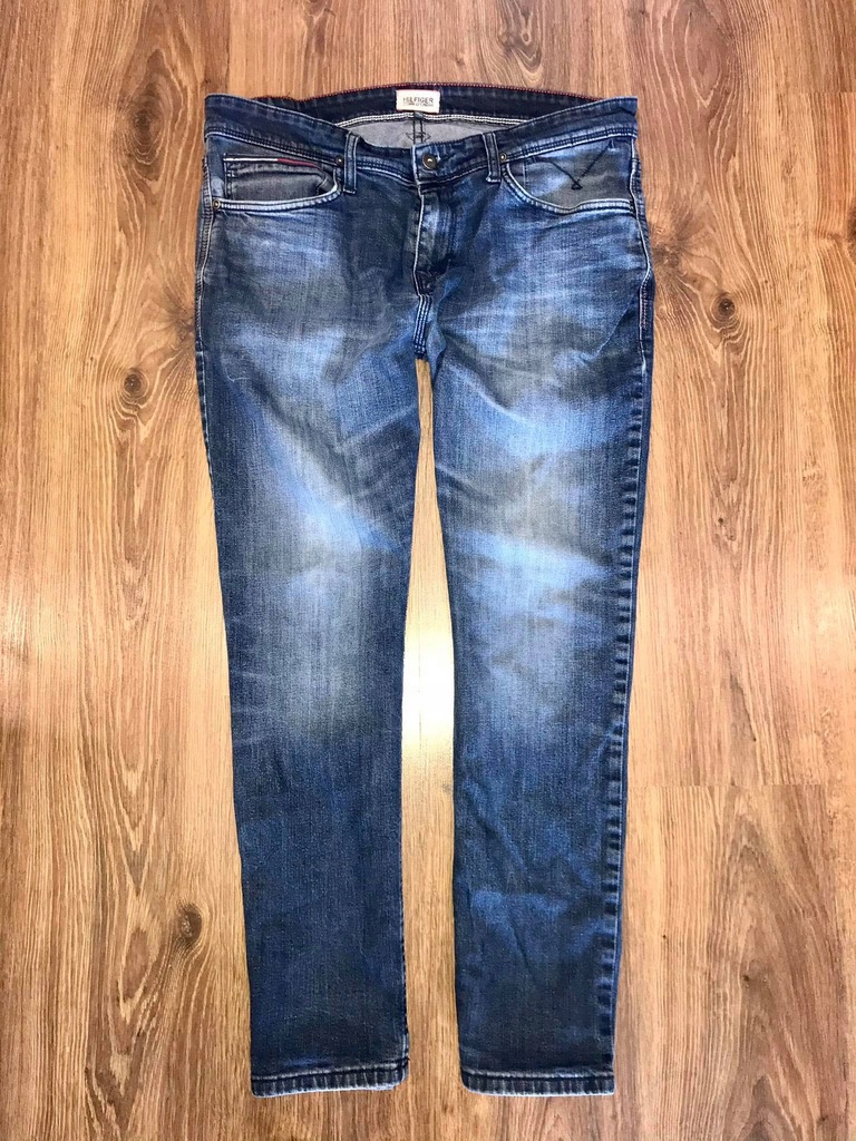 TOMMY HILFIGER DENIM SLIM FIT SPODNIE JEANSY 36/30