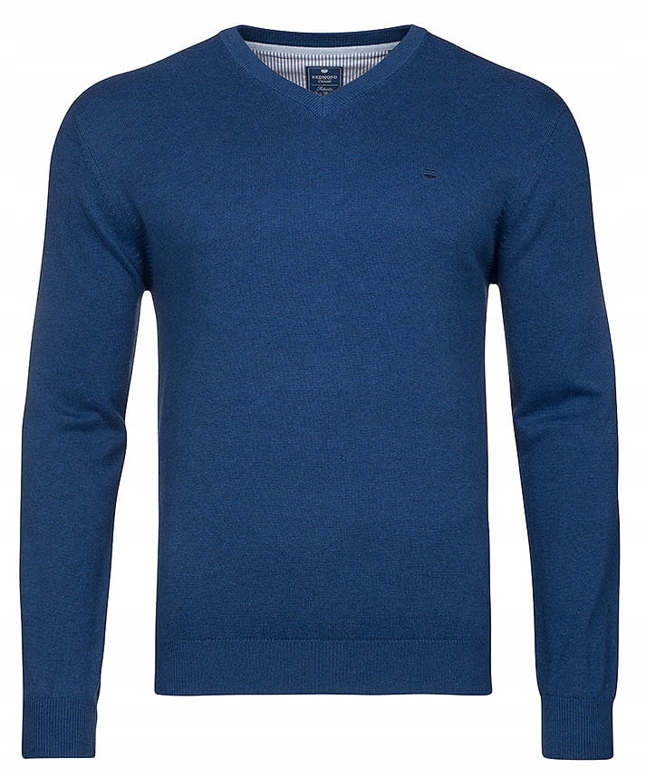 SWETEREK Sweter męski niebieski v-neck REDMOND M