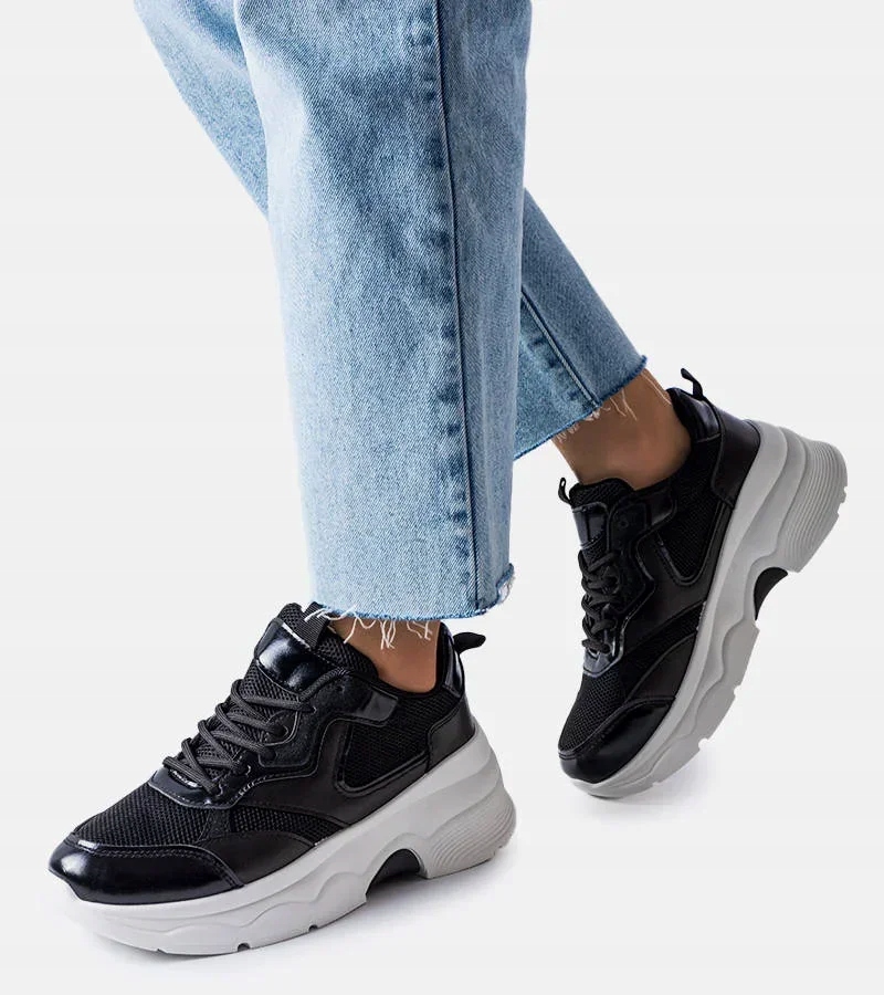 Czarne sneakersy damskie Séguin 21049 rozmiar 39