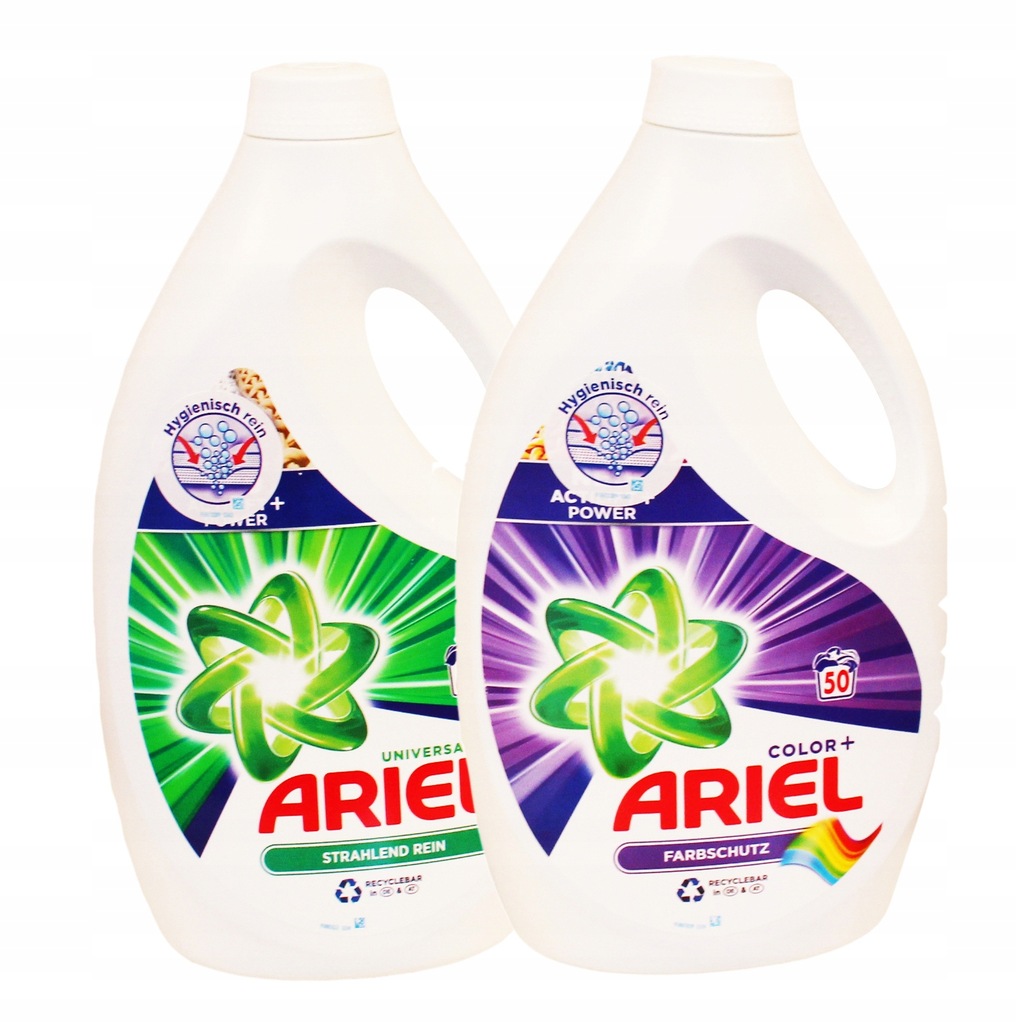 NIEMIECKIE PŁYNY ARIEL COLOR I UNIVERSAL 100 PRAŃ