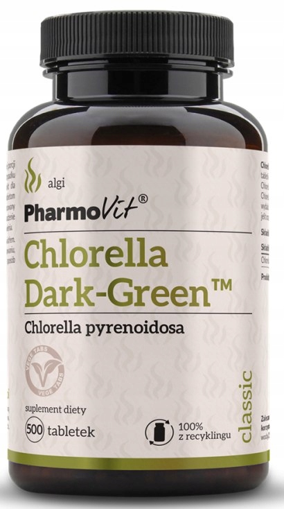 CHLORELLA DARK GREEN (1500 mg) 500 TABLETEK - PHARMOVIT (CLASSIC) PHARMOVIT