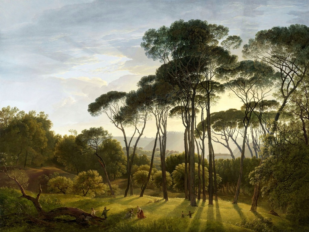 H. Voogd - Włoski krajobraz - 120x90 cm obraz
