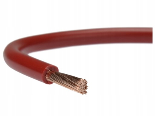 Kabel przewód linka giętki LGY 0,75mm2 Czerwony 2m