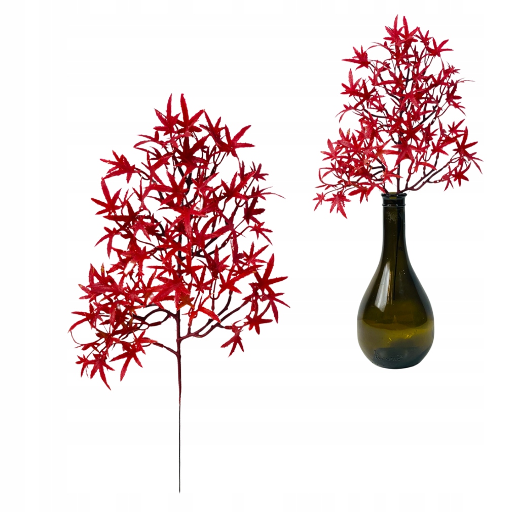 KLON CZERWONY GAŁAZKA KLONU PIK LIŚCI DODATKI FLORYSTYCZNE SZTUCZNE KWIATY