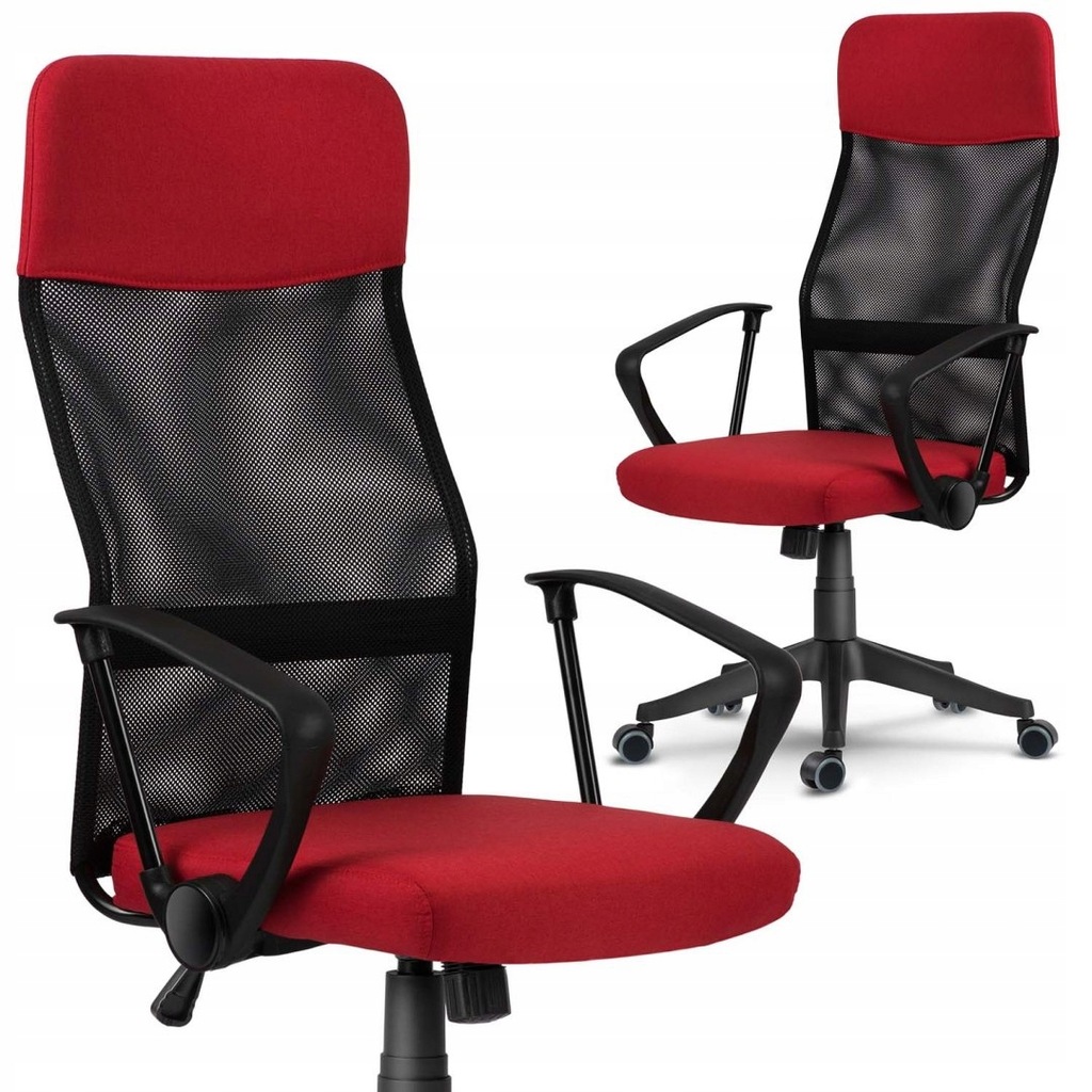 Fotel biurowy z mikrosiatki Sofotel Sydney czerwon
