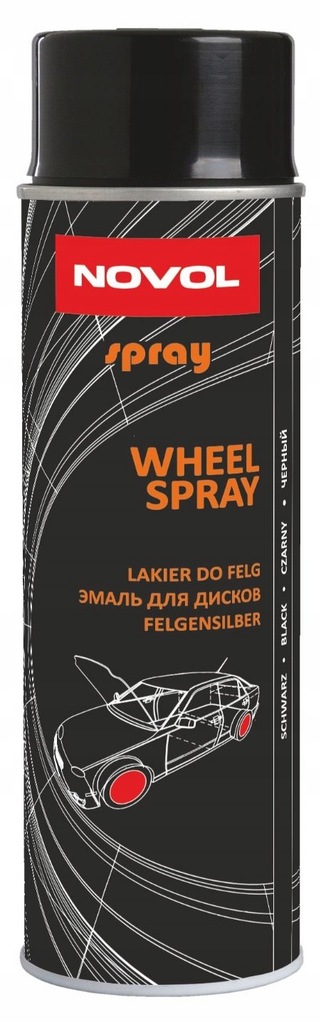 NOVOL-SPRAY WHEEL SPRAY BLACK 500ML