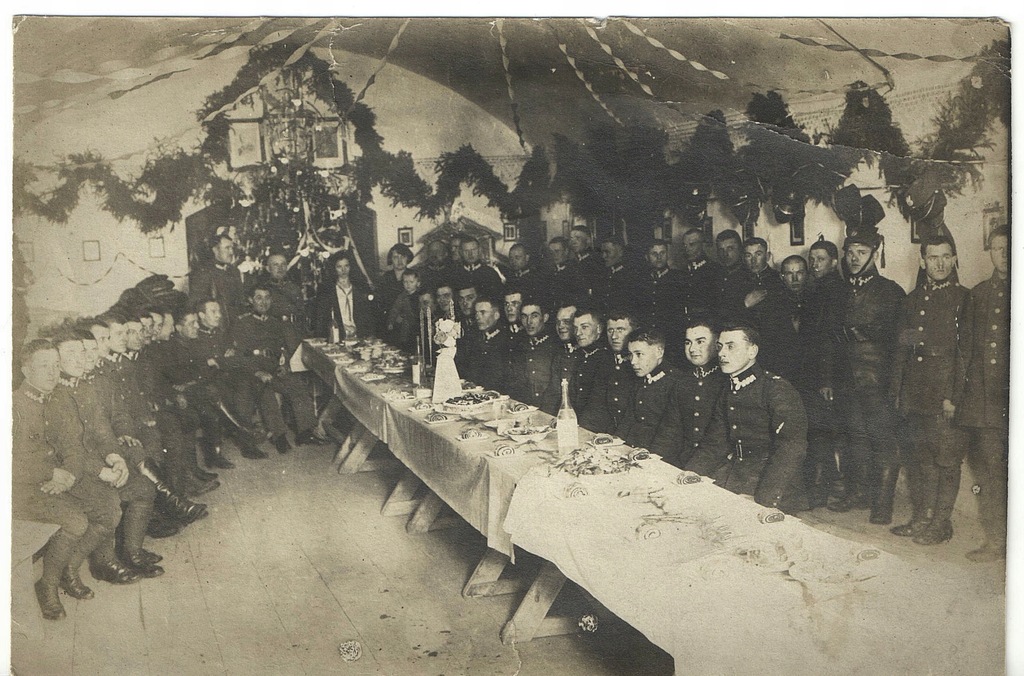 II RP foto żołnierze wigilia Bożego Narodzenia - duży format - przed 1939