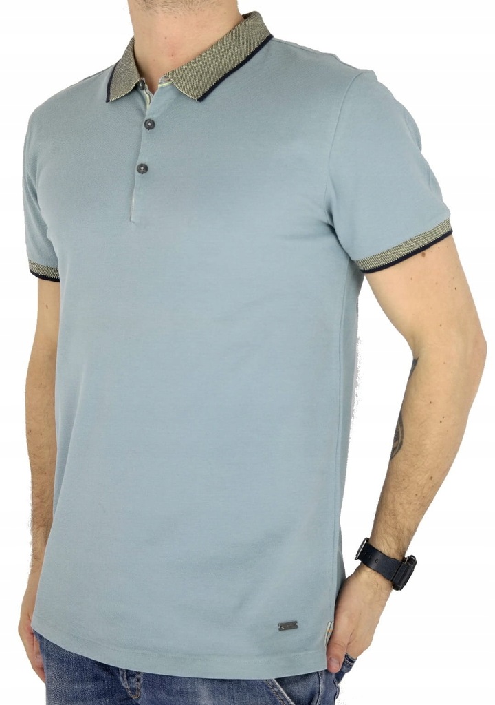 HUGO BOSS T-Shirt Polo męski L niebieski THB11