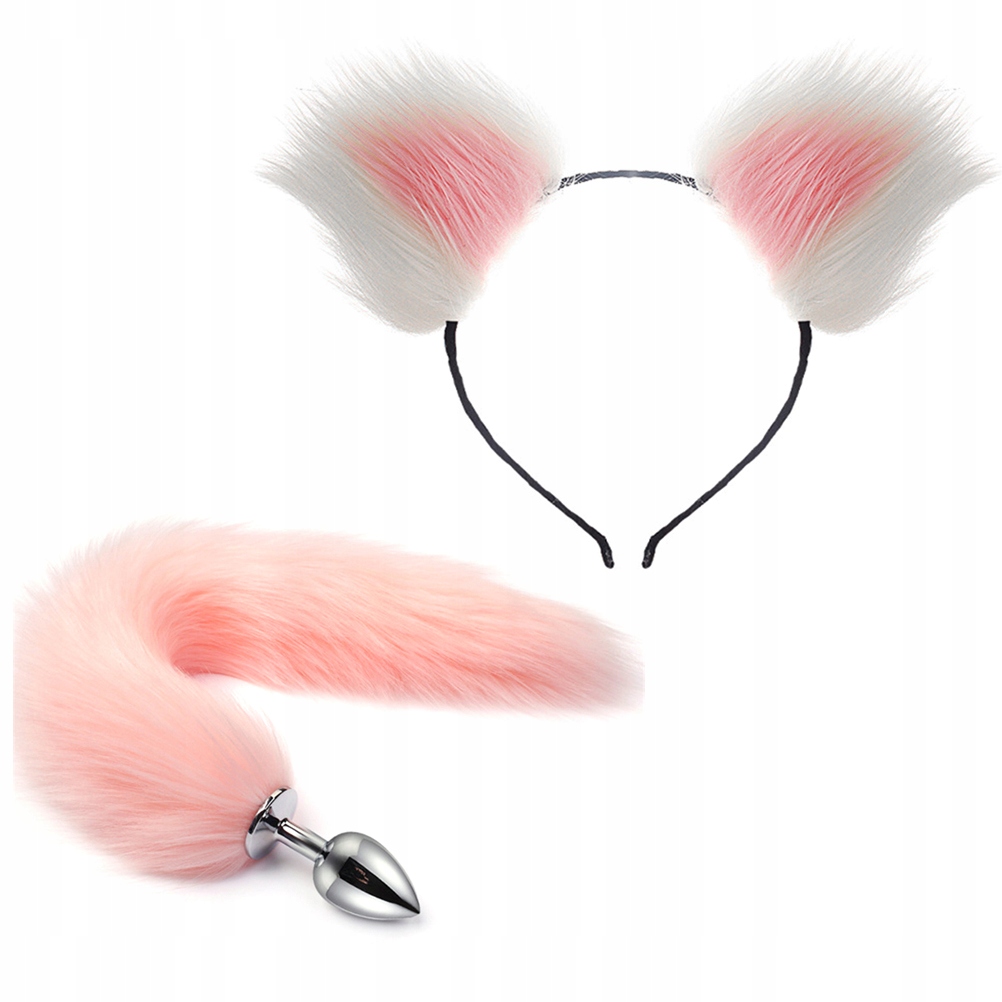Cat Ear Hairband with Tail Plug Erotic Clothing