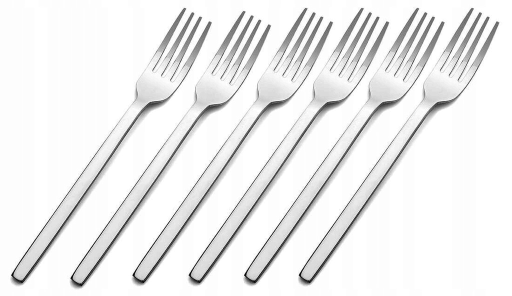 Komplet 6 Sztuk Widelców Stal Szlachetna Nowoczesne Eleganckie Lena Florina