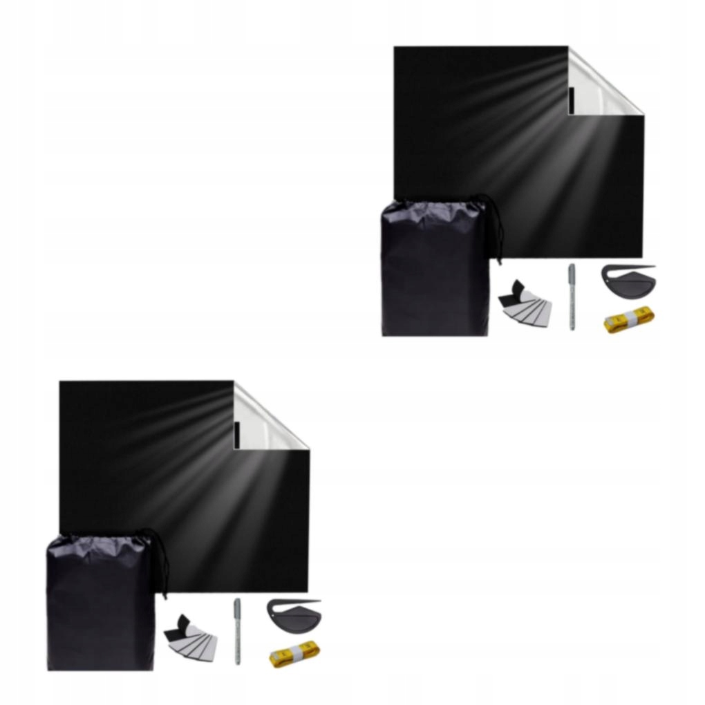 1/2/3/5 Czarne uniwersalne rolety zaciemniające