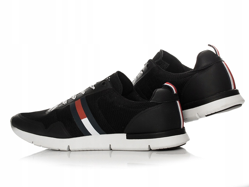 tommy hilfiger tobias flag mesh trainers in white