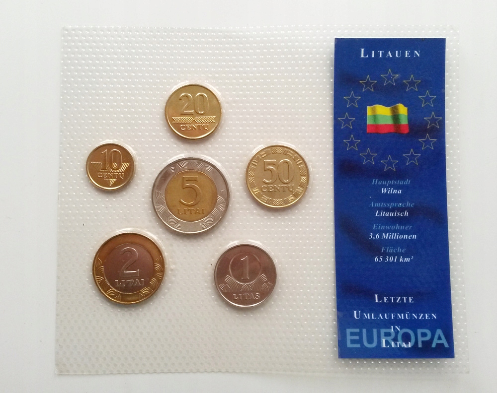 Zestaw monet Litwa - mennicze