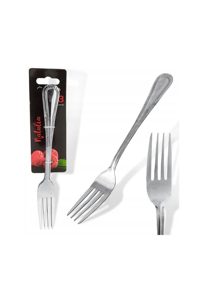 Widelce Stołowe Obiadowe Stalowe Nierdzewne 3szt