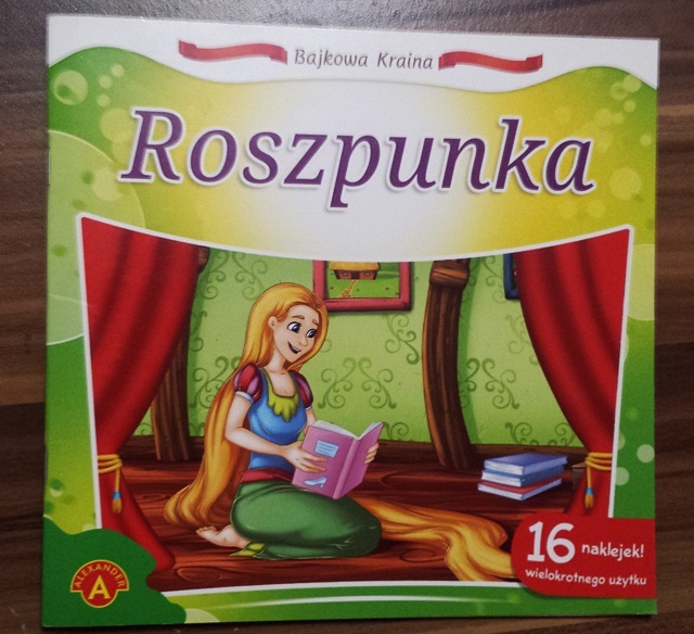 bajka ROSZPUNKA Z NAKLEJKAMI