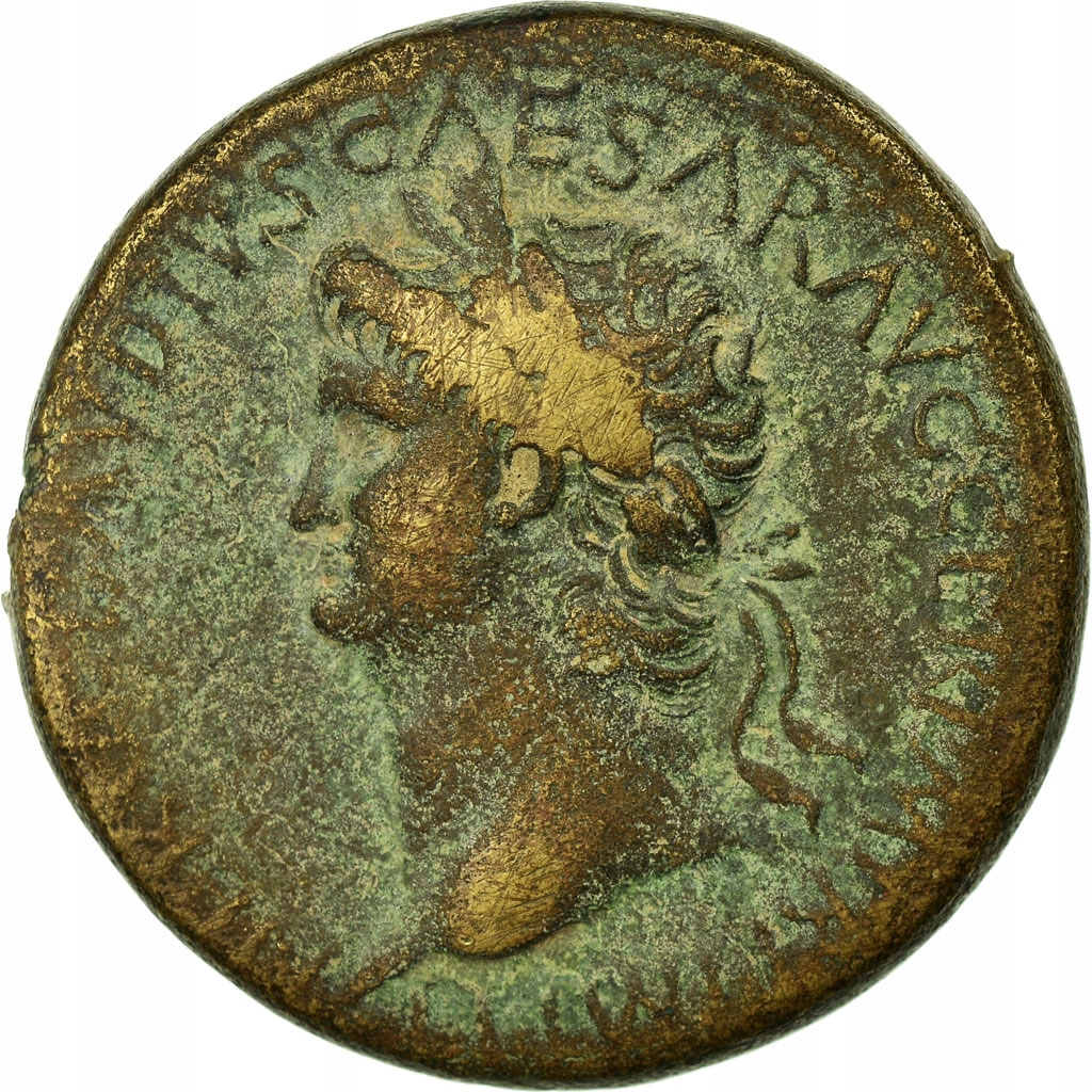 Moneta, Nero, Sestertius, Roma, VF(30-35), Miedź,