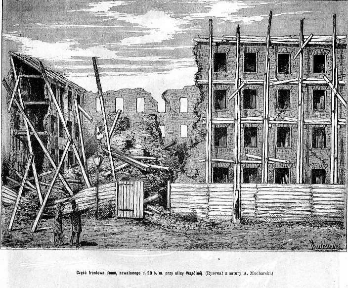 druk 1878 Mucharski: Warszawa. Katastrofa budowlana domu na ul. Wspólnej