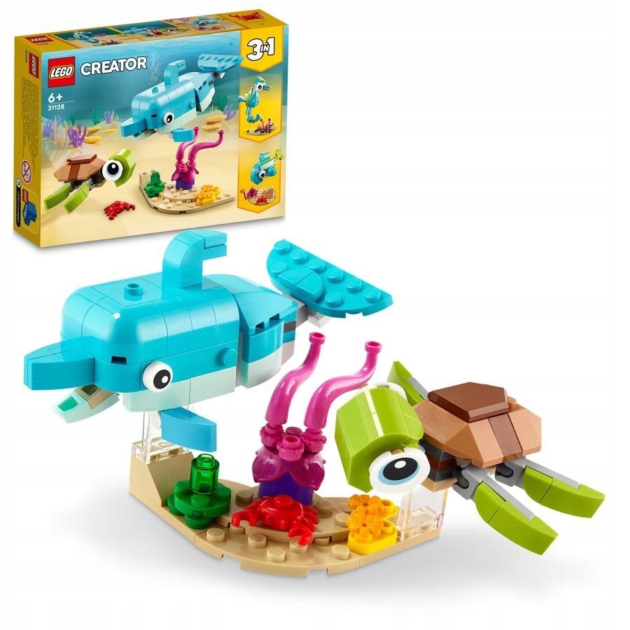 LEGO Creator Delfin i żółw 3w1 31128