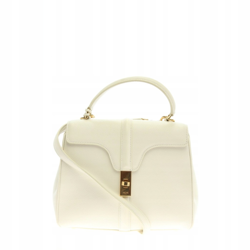 CELINE Torebka z rączkami w kolorze białej wełny