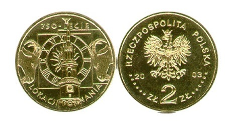 2 ZŁ 750-LECIE LOKACJI POZNANIA 2003 r.