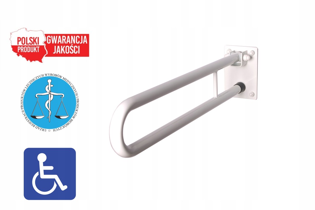 Uchwyt łamany 70cm łazienkowy niepełnosprawnych Produkt Polski Certyfikat