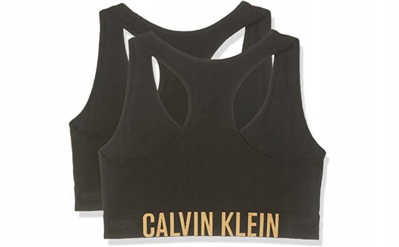 B08F015 CZARNY TOP BIUSTONOSZ CALVIN KLEIN 164