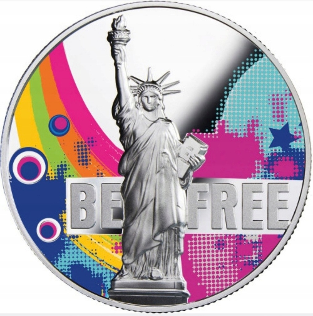 Wolność jest tlenem duszy - Be Free 2 OZ Proof Srebrna Moneta Kamerun 2018