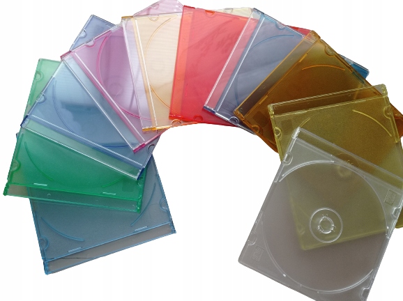 Pudełka na płyty CD DVD kolorowe