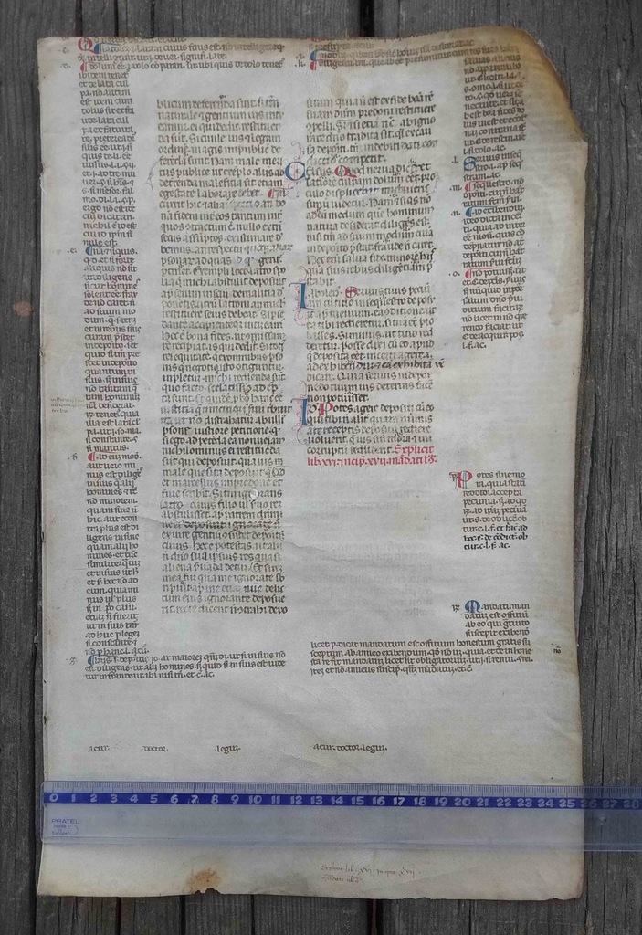 Prawo rzymskie prywatne ok. 1250 r. Rękopis Zastaw