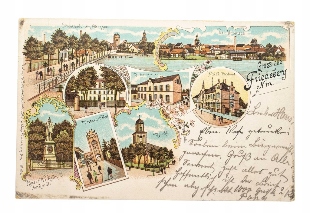 STRZELCE KRAJEŃSKIE -PROMENADA, POCZTA, BRAMA 1899