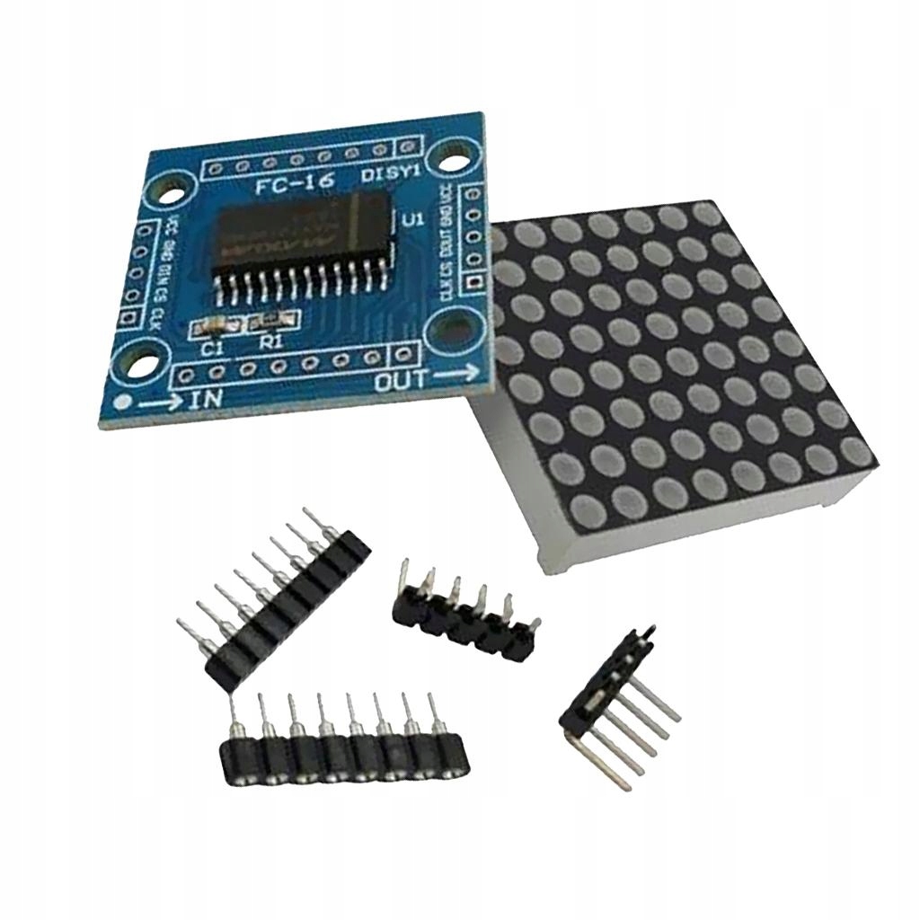 Red LED Dot Matrix Display Module MCU Control DIY