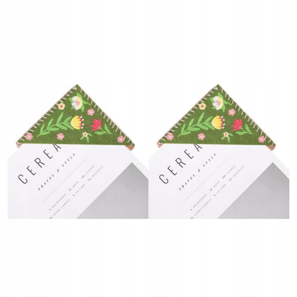 1/2/3/5 Skórzana elegancka filcowa zakładka do książki Delikatny wzór