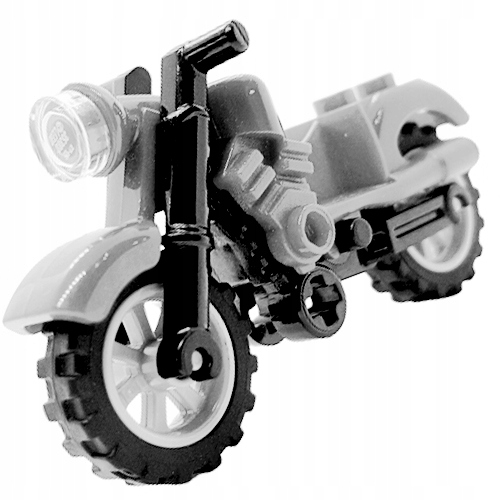 LEGO - 85983c01, motocykl, motor, jasnoszary