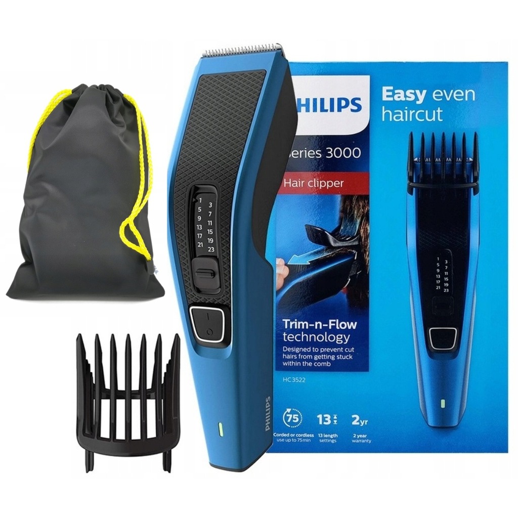 Maszynka do strzyżenia Philips HC3522/15 AKUM-SIEĆ - 12459718384 ...