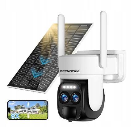 KAMERA IP BEENOCAM QW5 WIFI 4K 8X ZOOM + PANEL SOLARNY